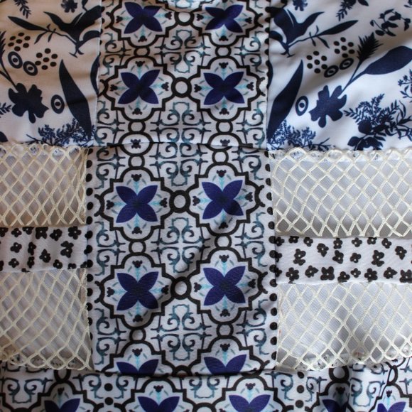 Blue and white one piece swimsuit M - Picture 3 of 3